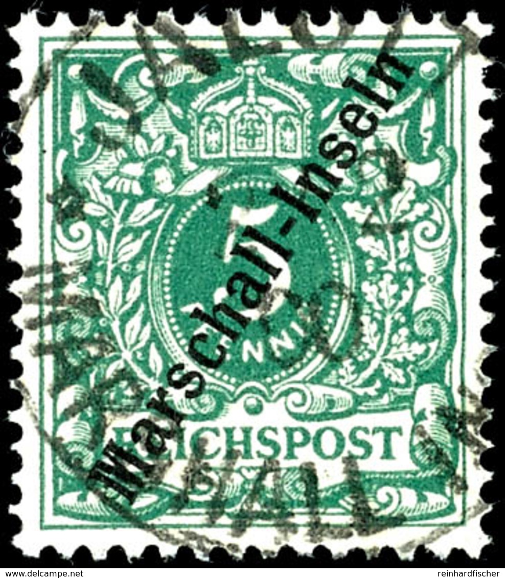 5921 5 Pfg Krone/Adler, Berliner Ausgabe, Zentrisch Und Zeitgerecht Gestempelt "JALUIT / MARSHALL-INSELN 2/12 00", Tadel - Marshall-Inseln