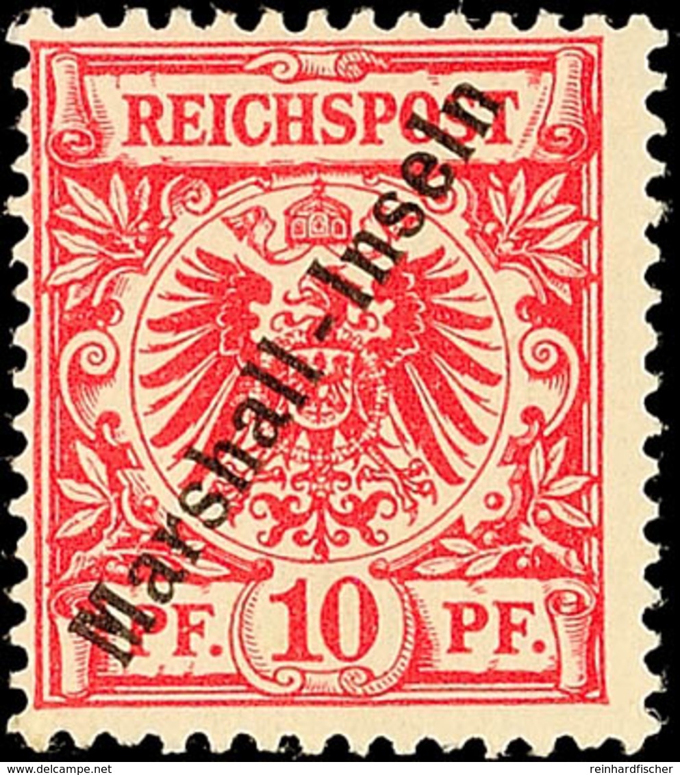 5932 10 Pf. In B-Farbe Tadellos Ungebraucht, Kurzbefund Jäschke-Lantelme BPP: "einwandfrei", Mi. 180.-, Katalog: 9b * - Isole Marshall