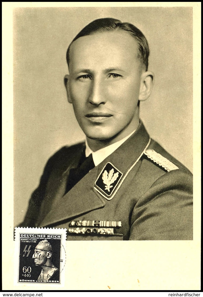 7043 60 H. Reinhard Heydrich Auf Fotokarte Als MK, Pracht, Selten!, Katalog: 131 BF - Boehmen Und Maehren