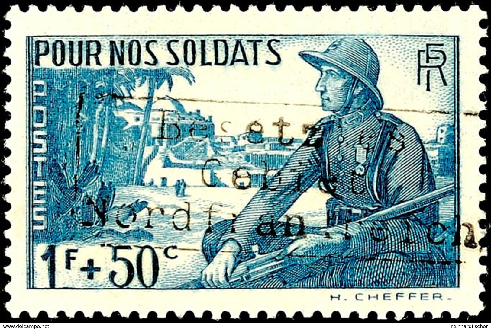 7139 1 Fr. + 50 C. Sondermarke "Soldaten" Mit Aufdruck In Type II, Tadellos Postfrisch - Mit Rücks. Abschlag Des Postste - Altri & Non Classificati