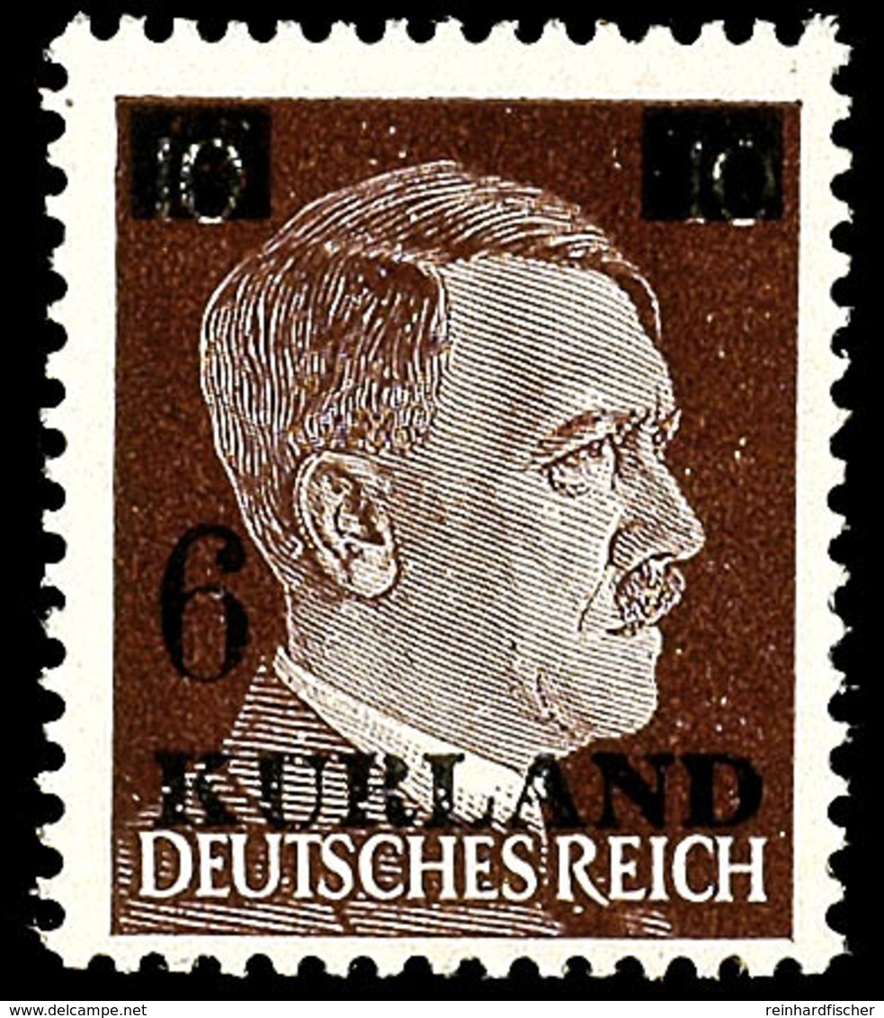 7311 6 Auf 10 Pfg Hitler Mit Aufdrucktype II, Postfrisches Kabinettstück, Gepr. Van Loo BPP, Mi. 50.-, Katalog: 2TII ** - Other & Unclassified