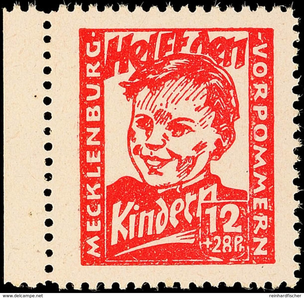 8774 12 + 28 Pfg Kinderhilfe Dunkelrosa Tadellos Postfrisch, Gepr. Kramp BPP, Mi. 80.-, Katalog: 28b ** - Altri & Non Classificati