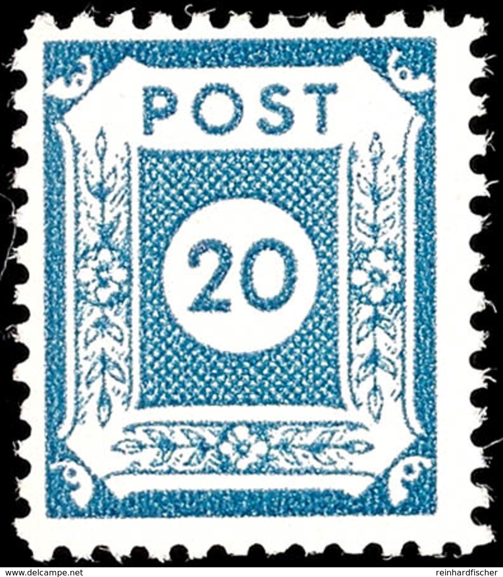 8846 20 Pfg Preußischblau, Tadellos Postfrisch, Gepr. Ströh BPP, Mi. 80.-, Katalog: 48DIIa ** - Altri & Non Classificati