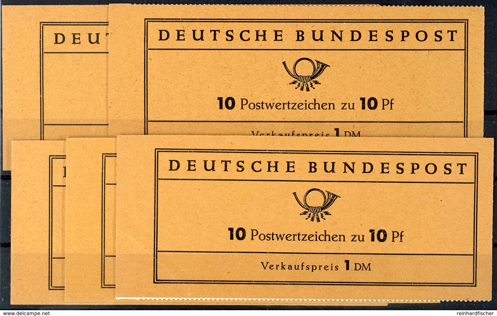 10064 Heuss I 1960, Sog. "Heuss Lumogen", Alle 5 Randvarianten Komplett, Postfrisch Und Tadellos, Mi. 260.-, Katalog: 6d - Other & Unclassified