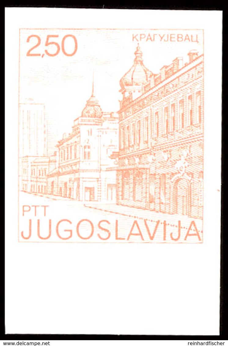 10425 2,50 Din. Sehenswürdigkeiten, Ungezähnt Vom Unteren Bogenrand, Postfrisch Tadellos, Katalog: 1843U ** - Altri & Non Classificati