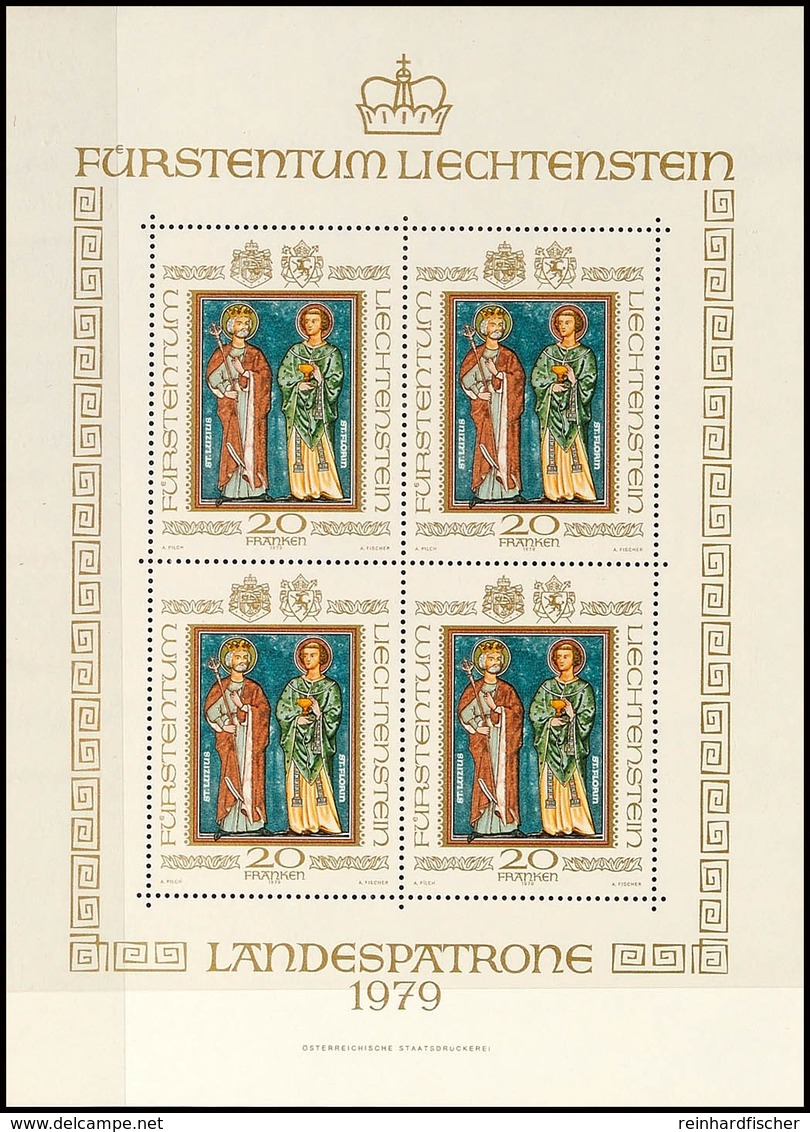 10611 Landespatrone 1979, Kleinbogen Tadellos Gestempelt, Katalog: 734KB O - Liechtenstein