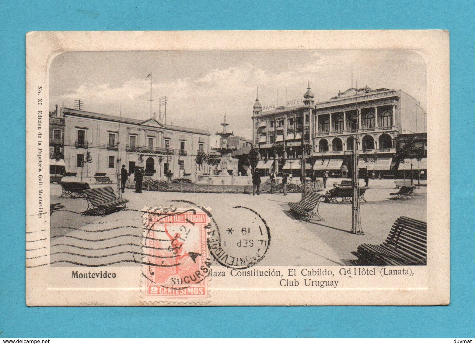 Uruguay Montevideo Plaza Constitucion , El Cabildo , Grand Hotel (lanata) Club Uruguay - Uruguay