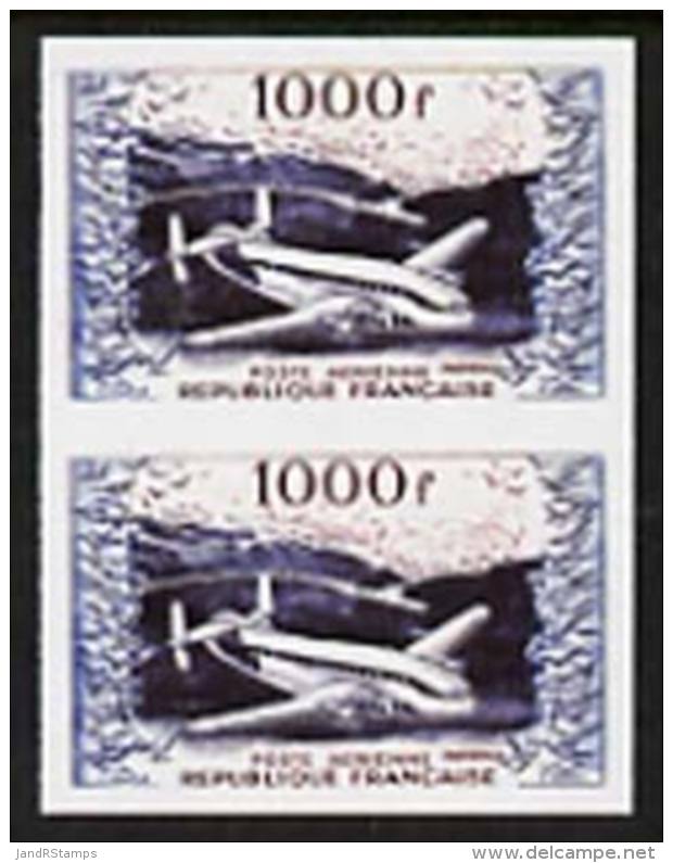 46425 (aviation) France 1954 Air - Provence Transport Plane 1000f  'Maryland' Imperf Pair 'unused' Forgery, As SG 1197 - - Cinderellas