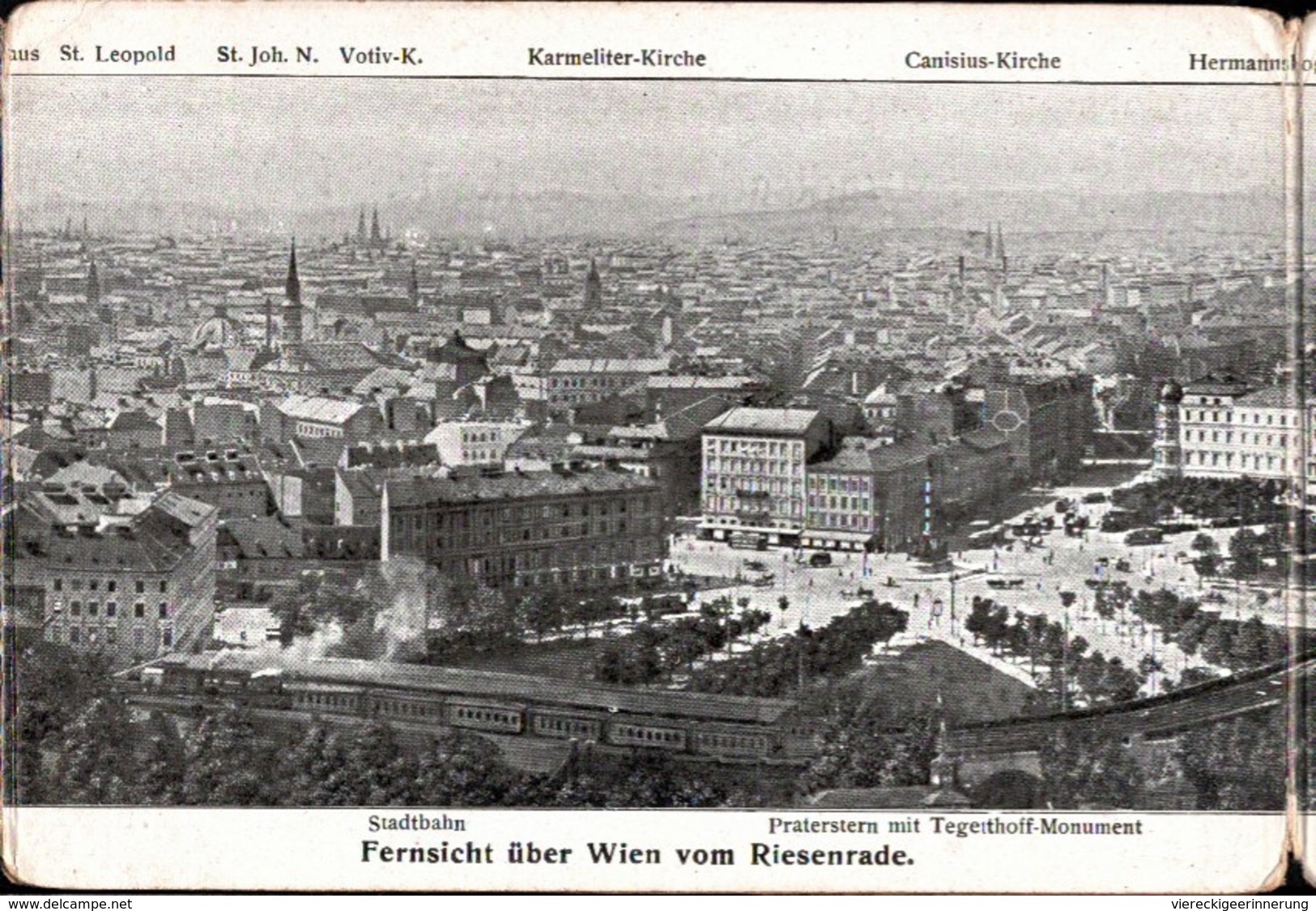 ! Panorama Klapp Ansichtskarte Aus Wien, Prater, Riesenrad, Eisenbahn, Nordbahnhof, Österreich - Andere & Zonder Classificatie