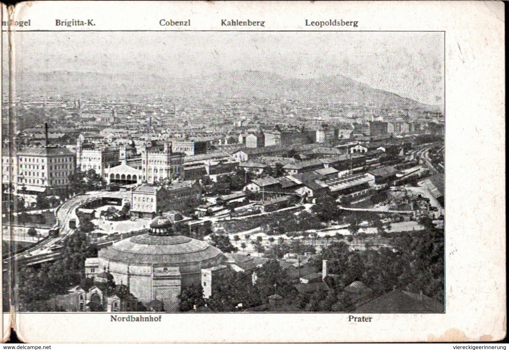 ! Panorama Klapp Ansichtskarte Aus Wien, Prater, Riesenrad, Eisenbahn, Nordbahnhof, Österreich - Sonstige & Ohne Zuordnung