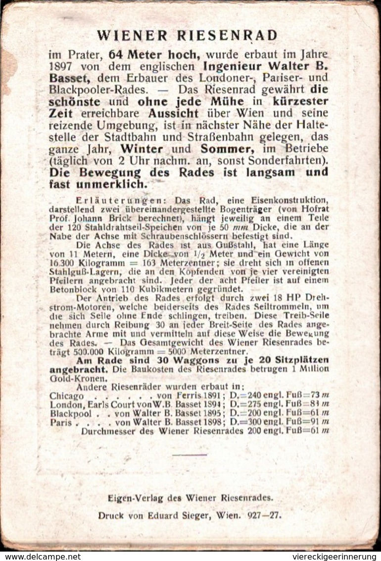 ! Panorama Klapp Ansichtskarte Aus Wien, Prater, Riesenrad, Eisenbahn, Nordbahnhof, Österreich - Sonstige & Ohne Zuordnung