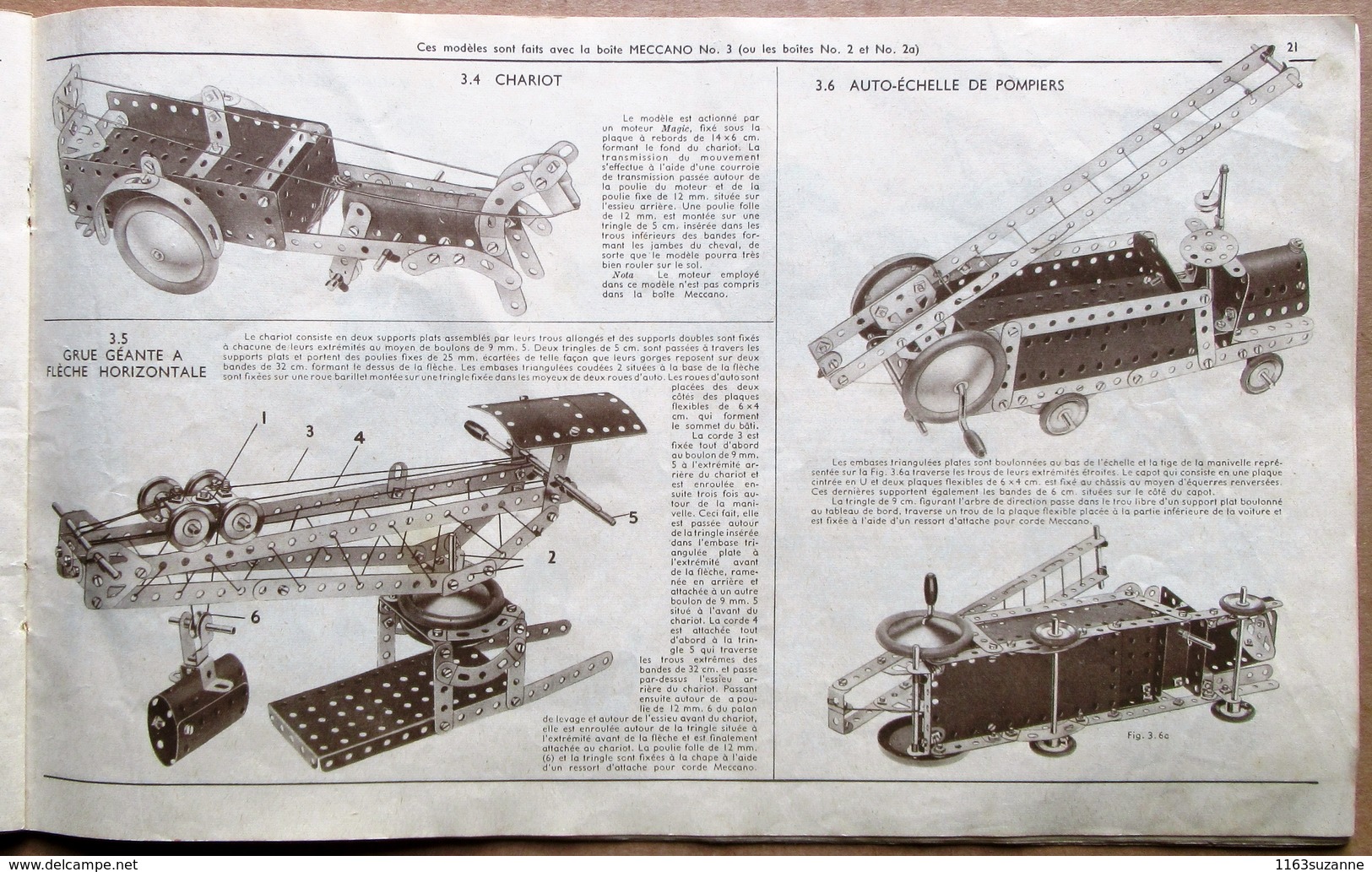 MECCANO - La Mécanique En Miniature > Manuel Français D'instructions No. 3 (années 1951/52) - Meccano