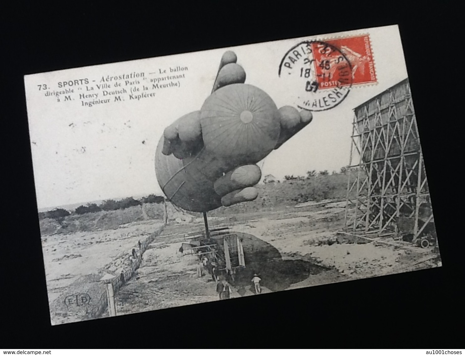 Aérostation Le Ballon Dirigeable  " La Ville De Paris " Appartenant à M. Henry  Deutsch - Dirigibili