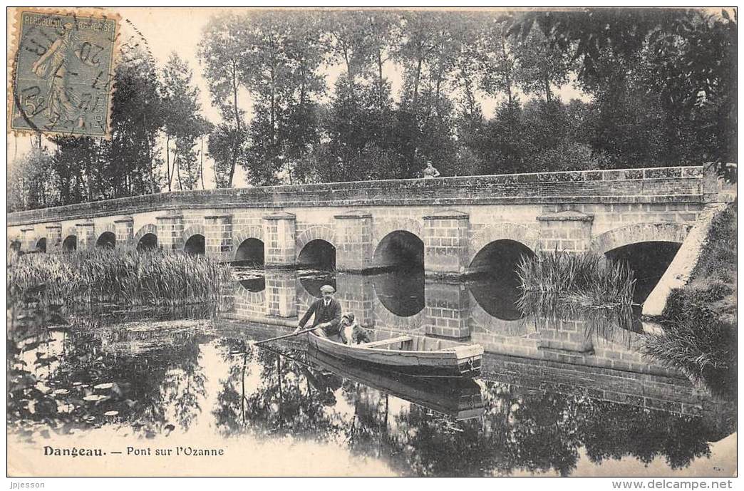 EURE ET LOIR  28   DANGEAU  PONT SUR L'OZANNE - BARQUE - Autres & Non Classés