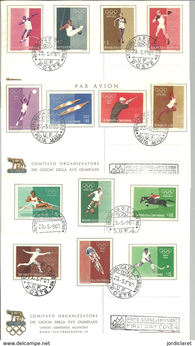 FDC SAN MARINO - Verano 1960: Roma