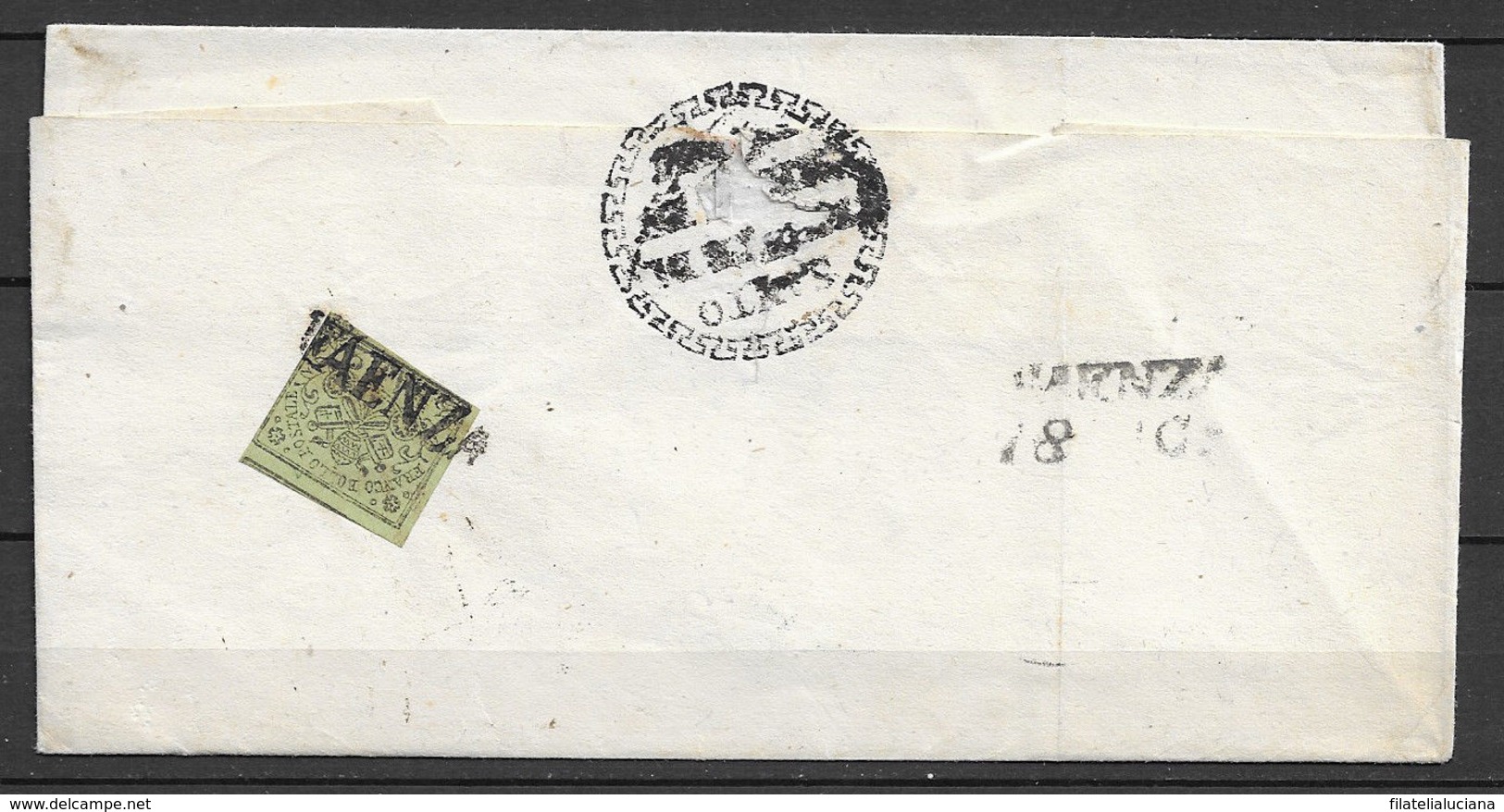 ITALY STATO PONTIFICIO FINE FULL COVER FAENZA + PART OF COVER FROM TOLENTINO - ...-1929 Prephilately