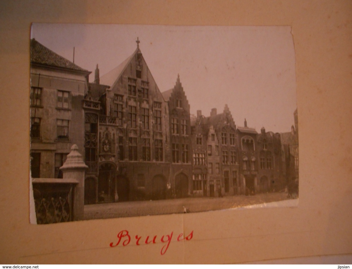 Lot De 4 Photographies Originales Circa 1900 Bruges Puits Beffroi Photo Photographie FAOUE - Lieux