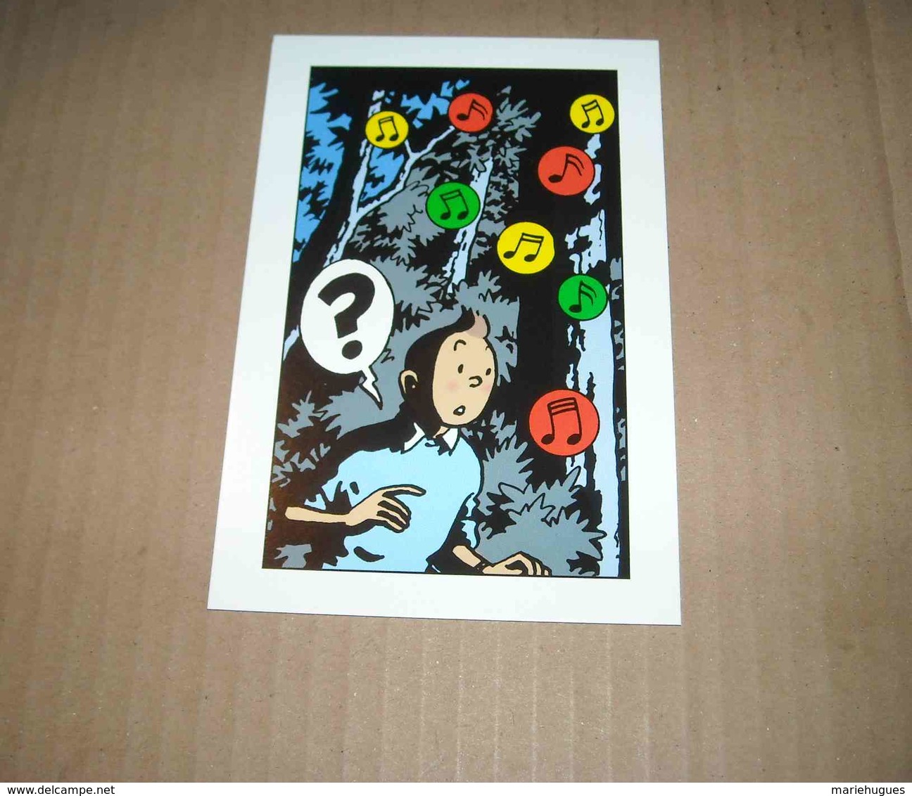 CARTE POSTALE TINTIN   HERGE - Bandes Dessinées