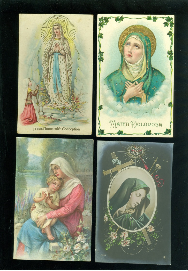 Beau Lot De 60 Cartes Postales De Fantaisie Notre - Dame Vierge Marie       Mooi Lot Van 60 Postkaarten Fantasie Maria - 5 - 99 Postkaarten