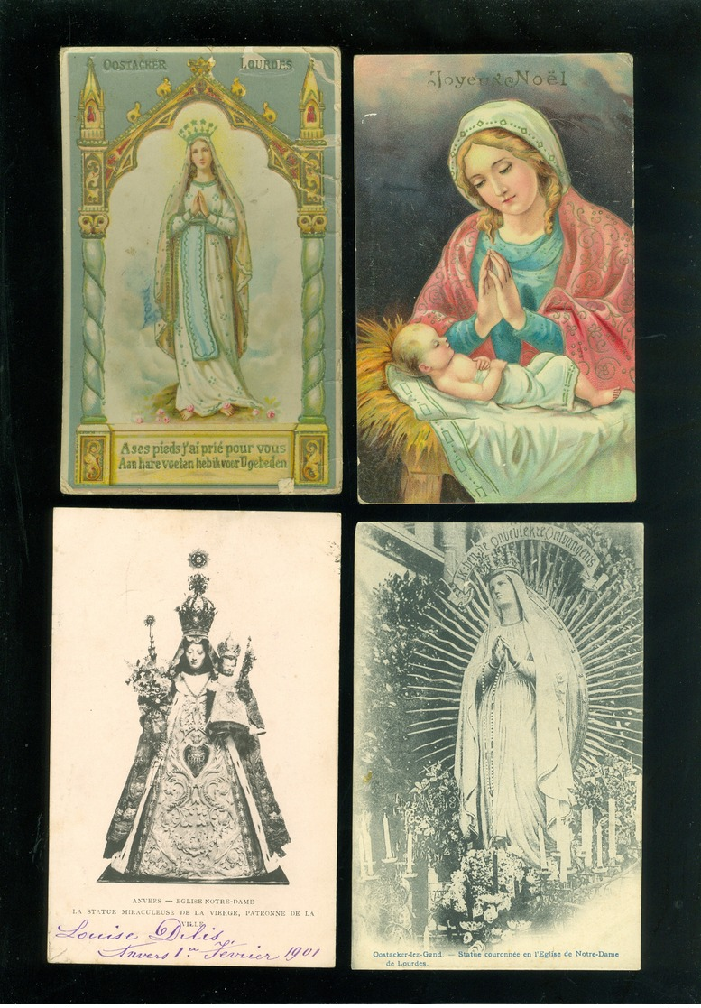Beau Lot De 60 Cartes Postales De Fantaisie Notre - Dame Vierge Marie       Mooi Lot Van 60 Postkaarten Fantasie Maria - 5 - 99 Cartes