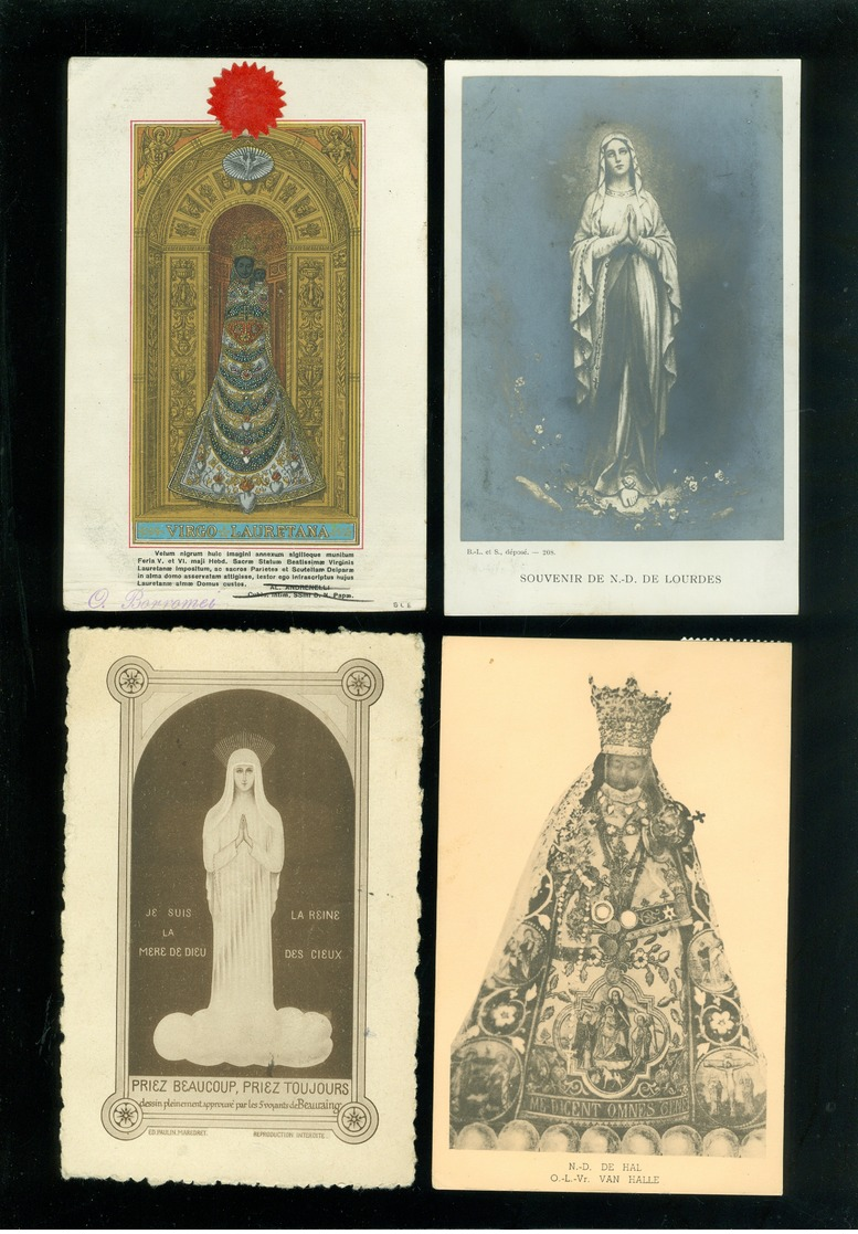 Beau lot de 60 cartes postales de fantaisie Notre - Dame Vierge Marie       Mooi lot van 60 postkaarten fantasie Maria