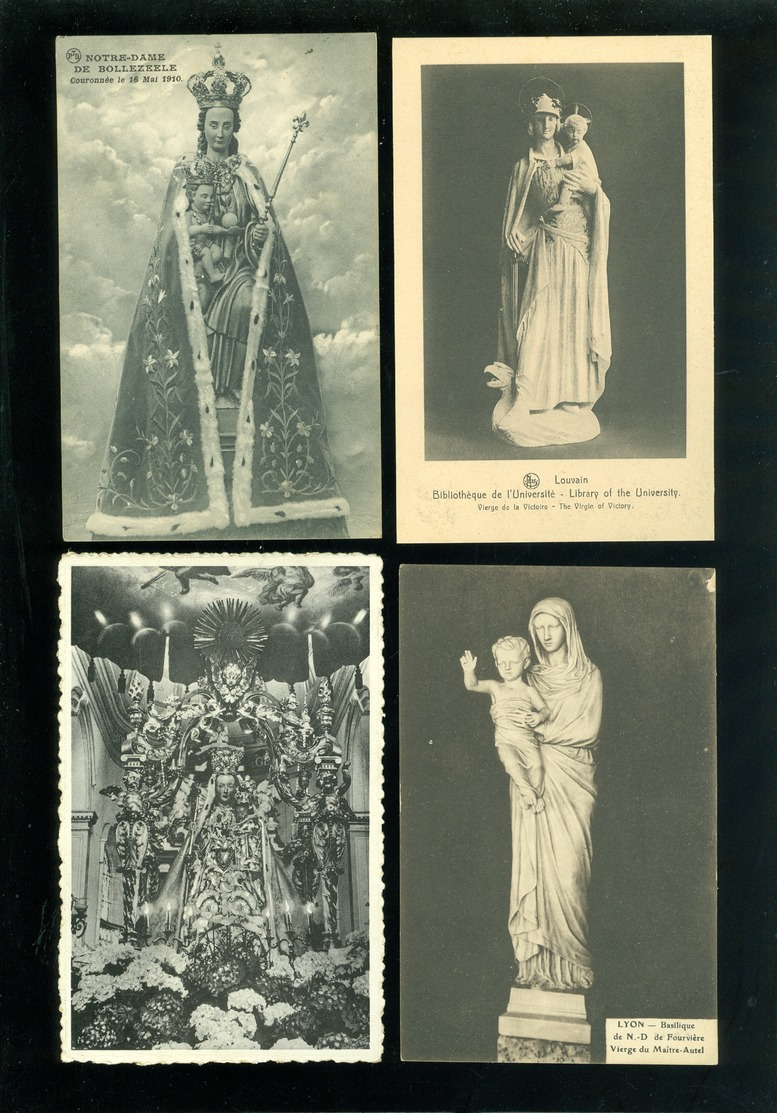 Beau lot de 60 cartes postales de fantaisie Notre - Dame Vierge Marie       Mooi lot van 60 postkaarten fantasie Maria