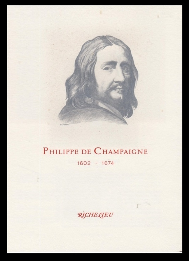 Timbre France Encart Fdc Sur Soie Tableau De La CHAMPAIGNE  N° 1766 - 1970-1979