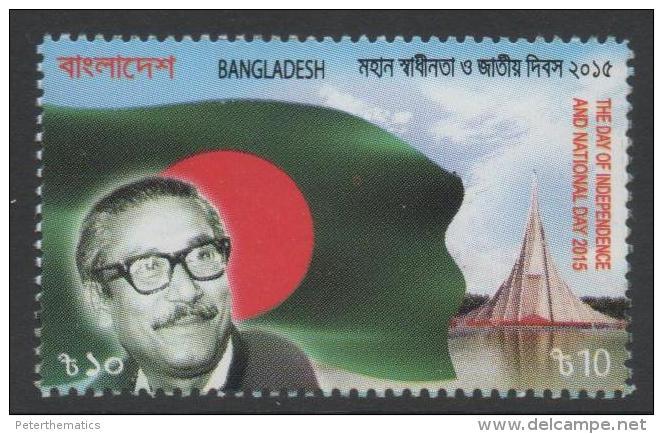 BANGLADESH , 2015, MNH, NATIONAL DAY, FLAGS, INDEPENDENCE DAY,   1v - Stamps