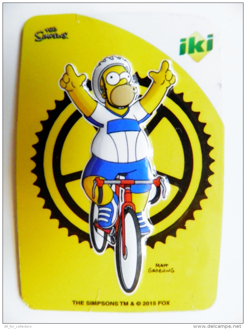 Magnet From Lithuania IKI Market The Simpsons Animation 2015 Sport Cycling Bicycle - Sport