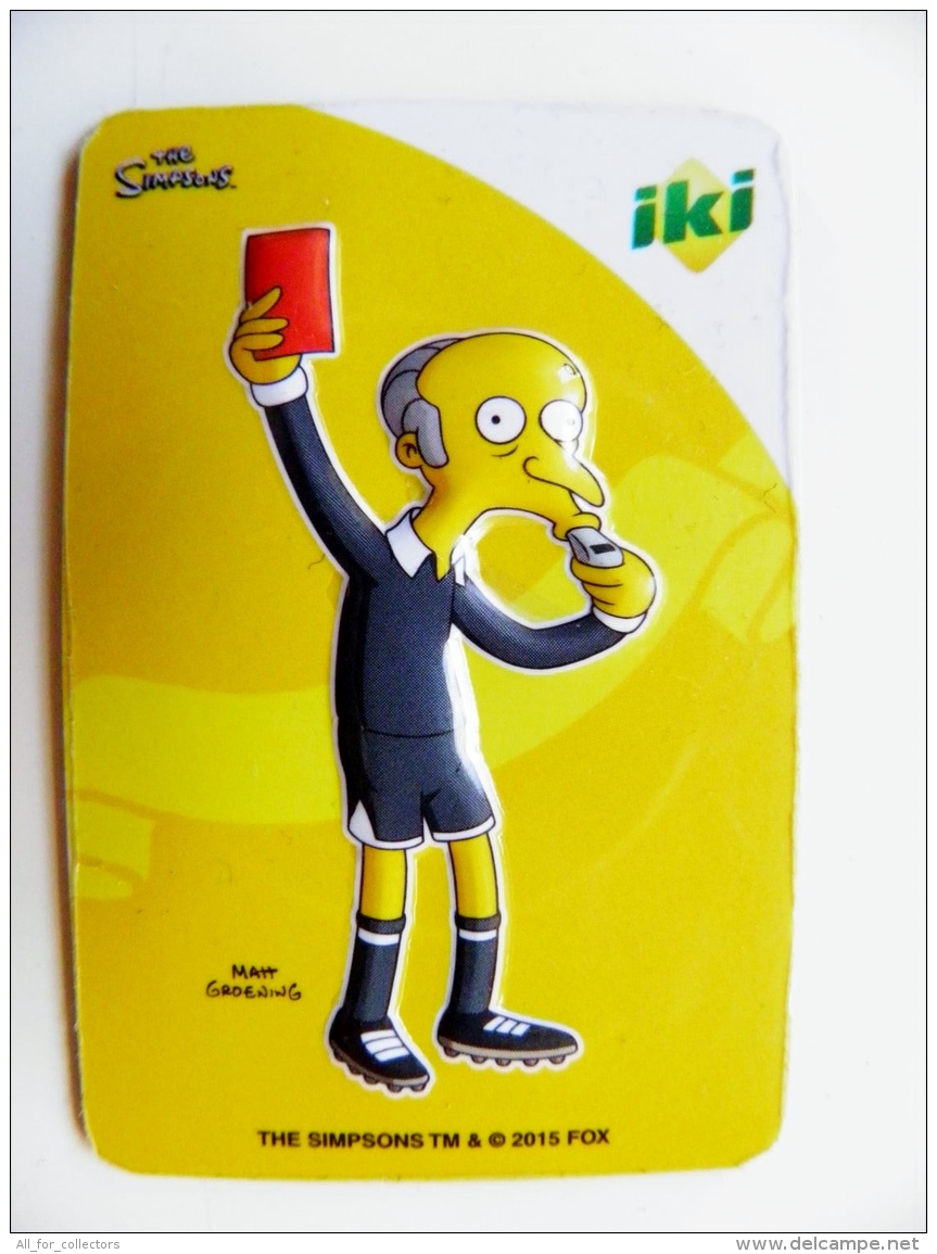Magnet From Lithuania IKI Market The Simpsons Animation 2015 Sport Football Red Card - Sports