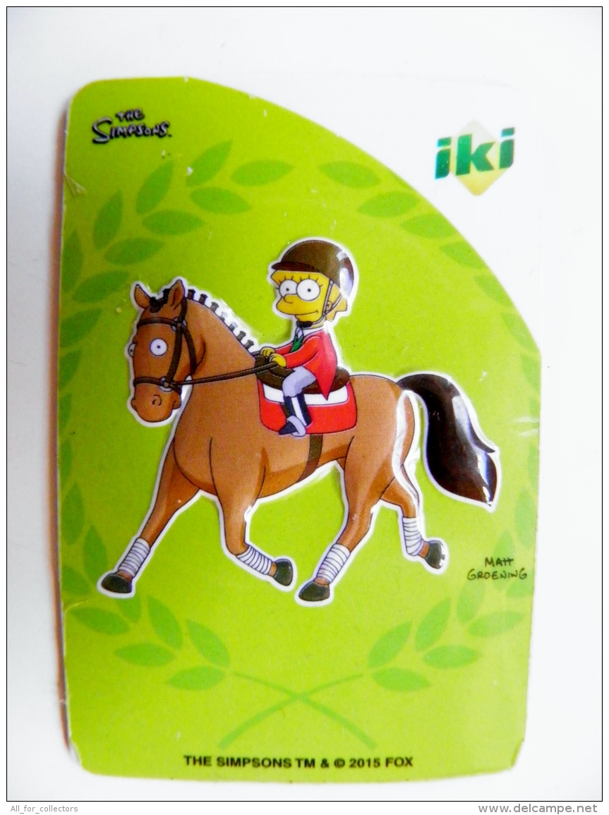 Magnet From Lithuania IKI Market The Simpsons Animation 2015 Sport Horse Animal - Sports