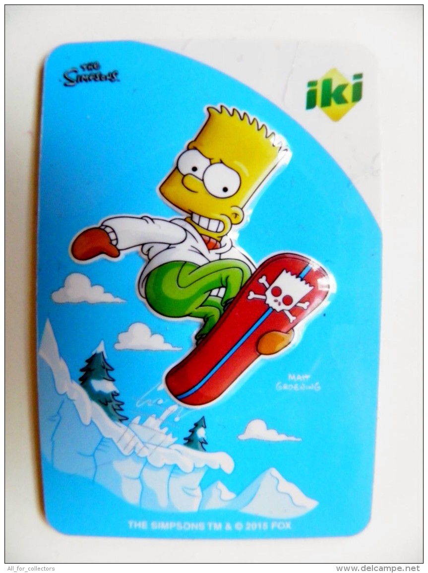 Magnet From Lithuania IKI Market The Simpsons Animation 2015 Sport Snowboard - Sports