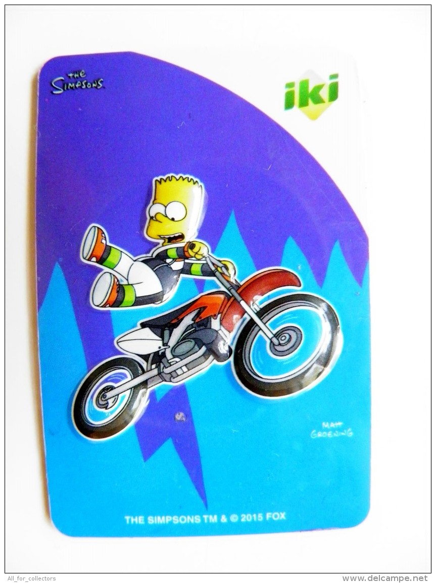 Magnet From Lithuania IKI Market The Simpsons Animation 2015 Sport Motorcycle Motorbike - Deportes