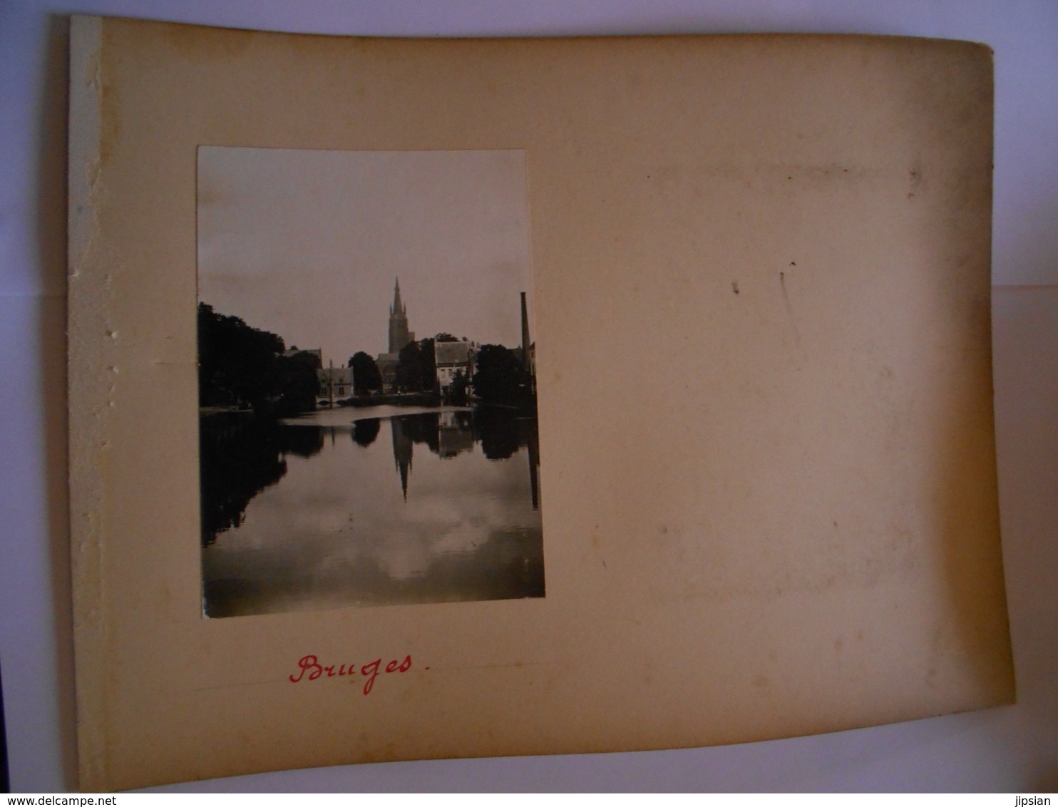 Lot De 3 Photographies Originales Circa 1900 Bruges Anvers Hotel De Ville Place Verte FAOUE Photo Photographie - Lieux