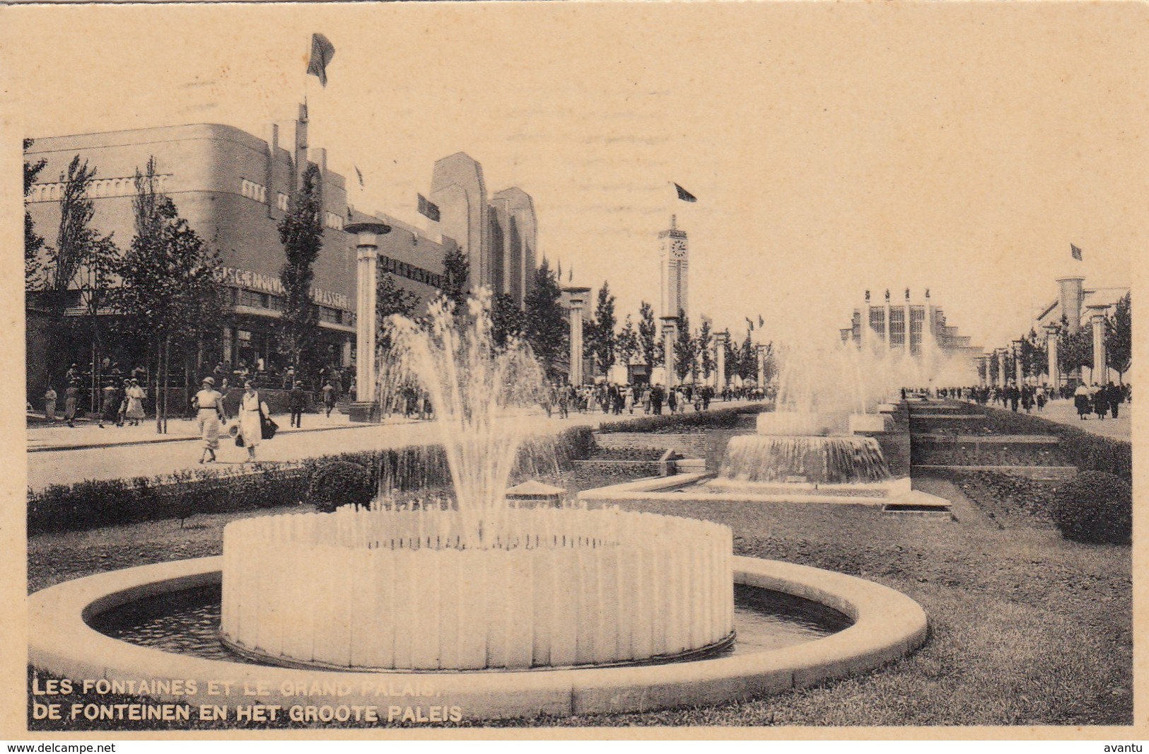 BRUXELLES / BRUSSEL / EXPO 1935 / LES FONTAINES DU GRAND PALAIS - Wereldtentoonstellingen