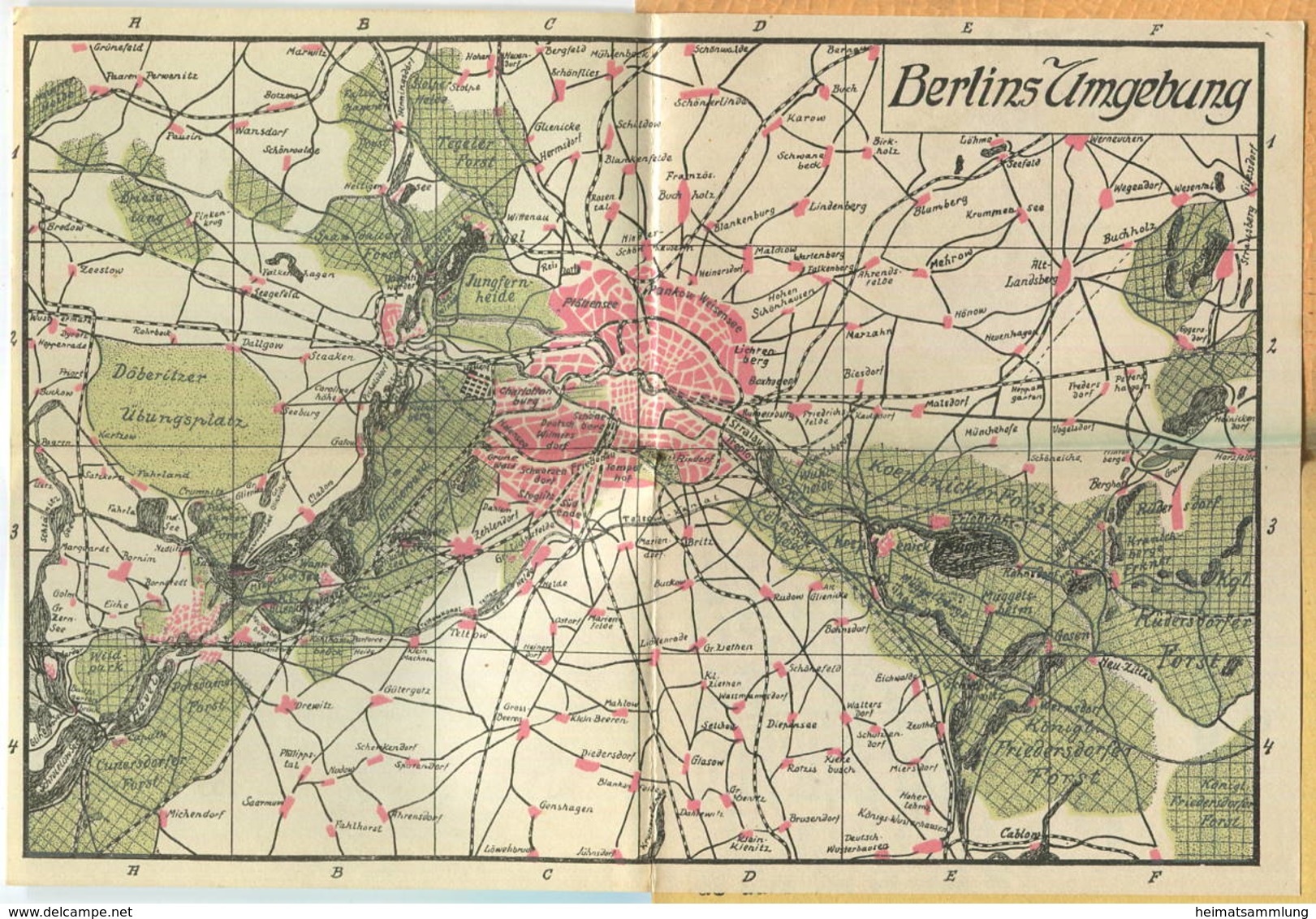 Miniatur-Bibliothek Nr. 1101 - Reiseführer Berlin-Umgebung Mit Einem Farbigen Plan - 8cm X 12cm - 88 Seiten Ca. 1910 - V - Autres & Non Classés