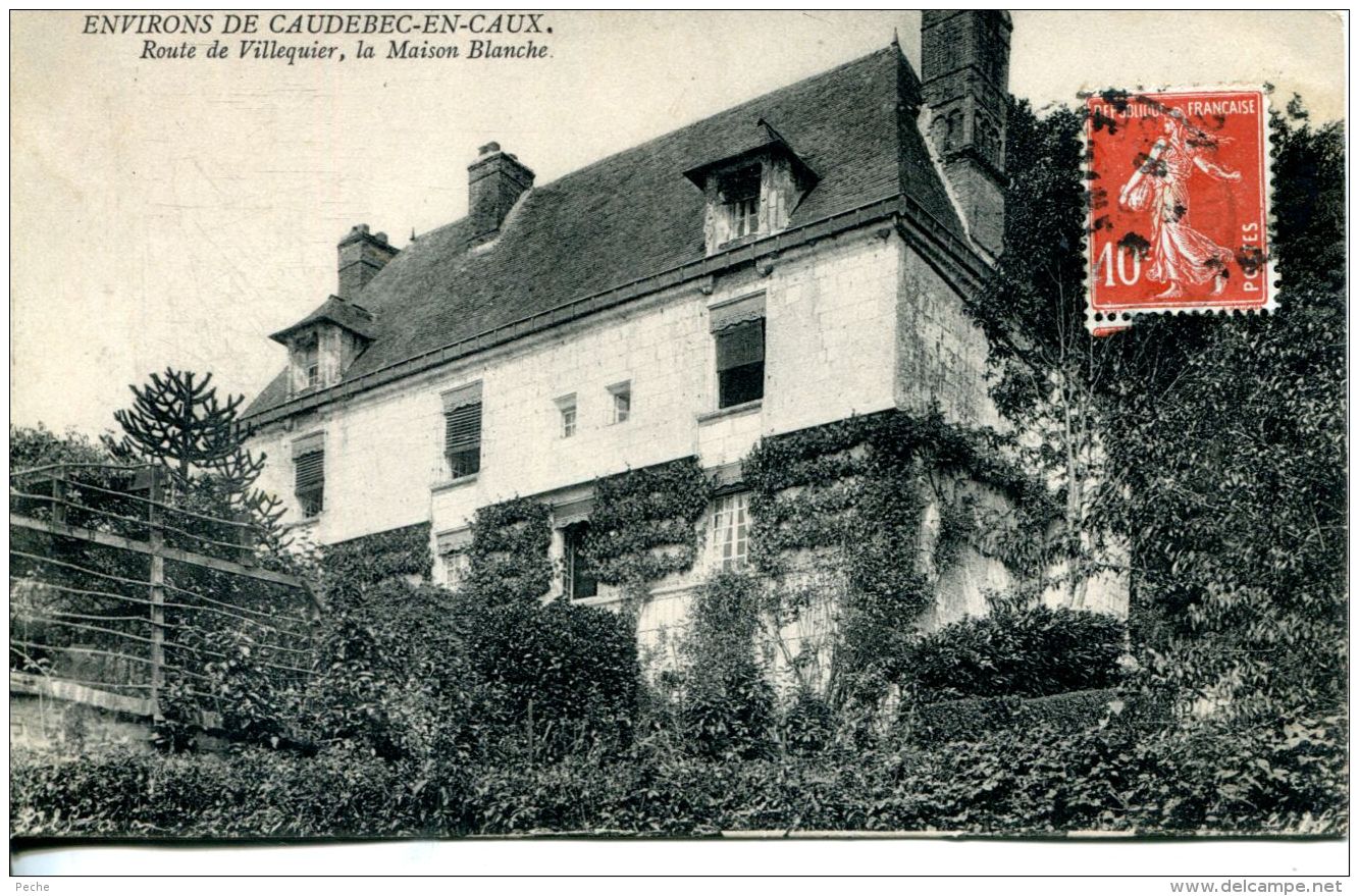 N°1499 A -cpa Caudebec En Caux -route De Villequier -la Maison Blanche- - Caudebec-en-Caux