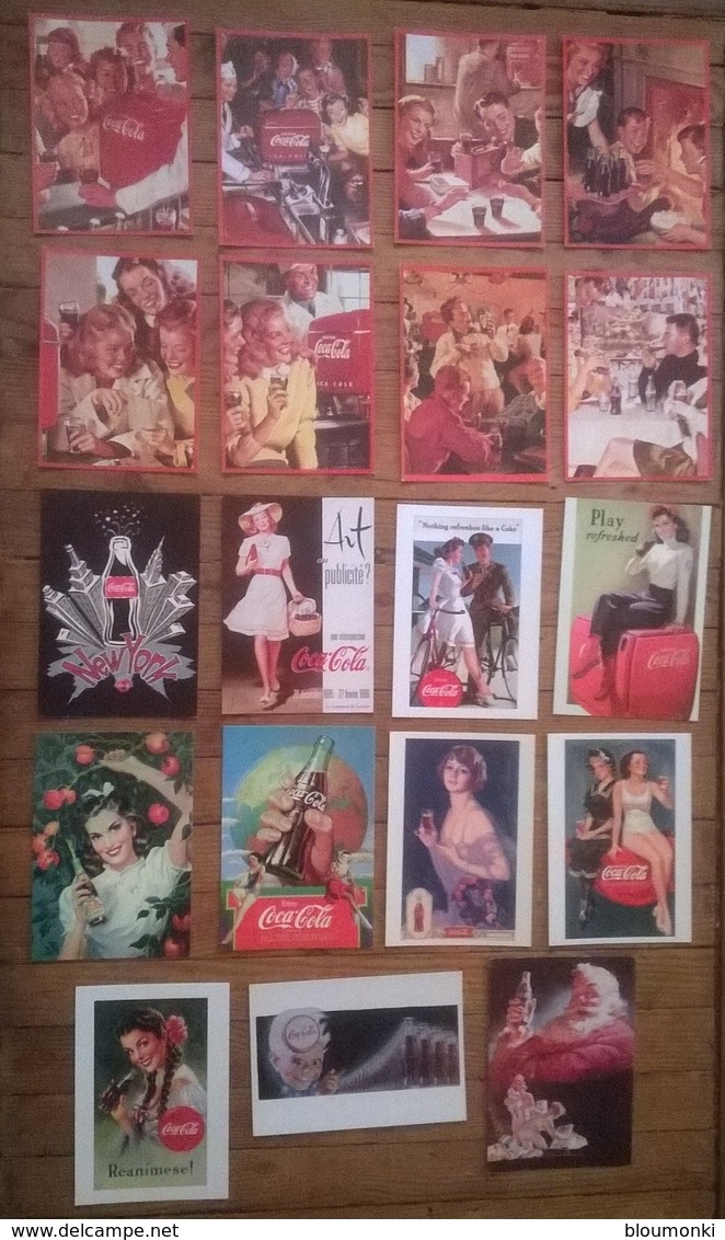 Lot De 19 Cartes Postales Publicitaires / COCA COLA - Publicité