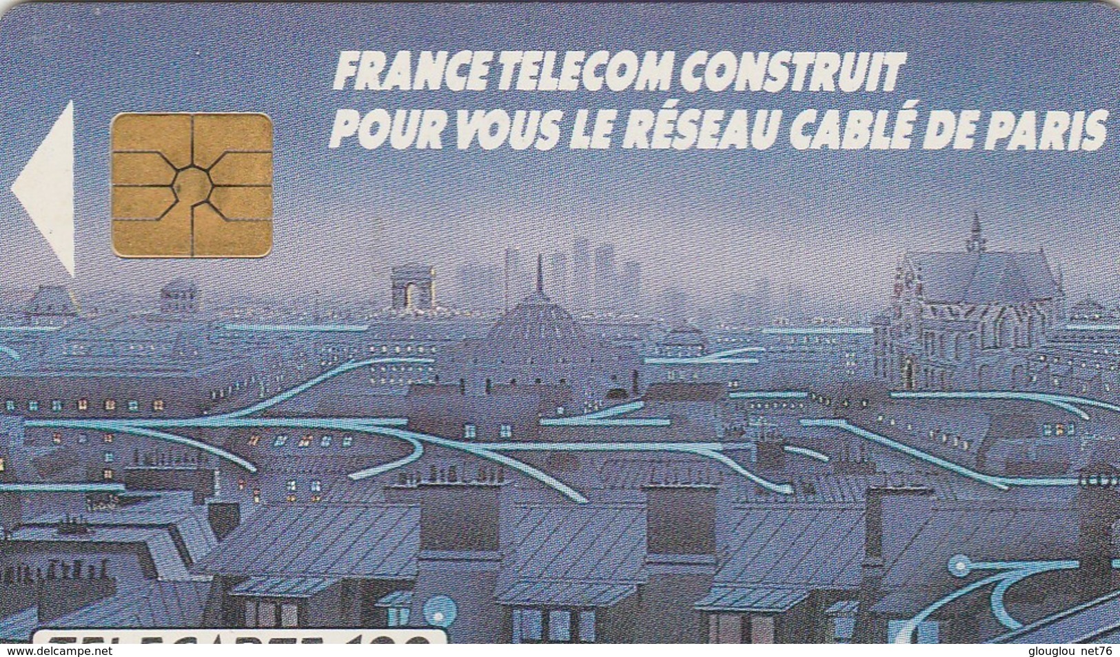 TELECARTE 120....FRANCE TELECOM  CONSTRUIT POUR VOUS LE RESEAU CABLE DE PARIS...... - 120 Units