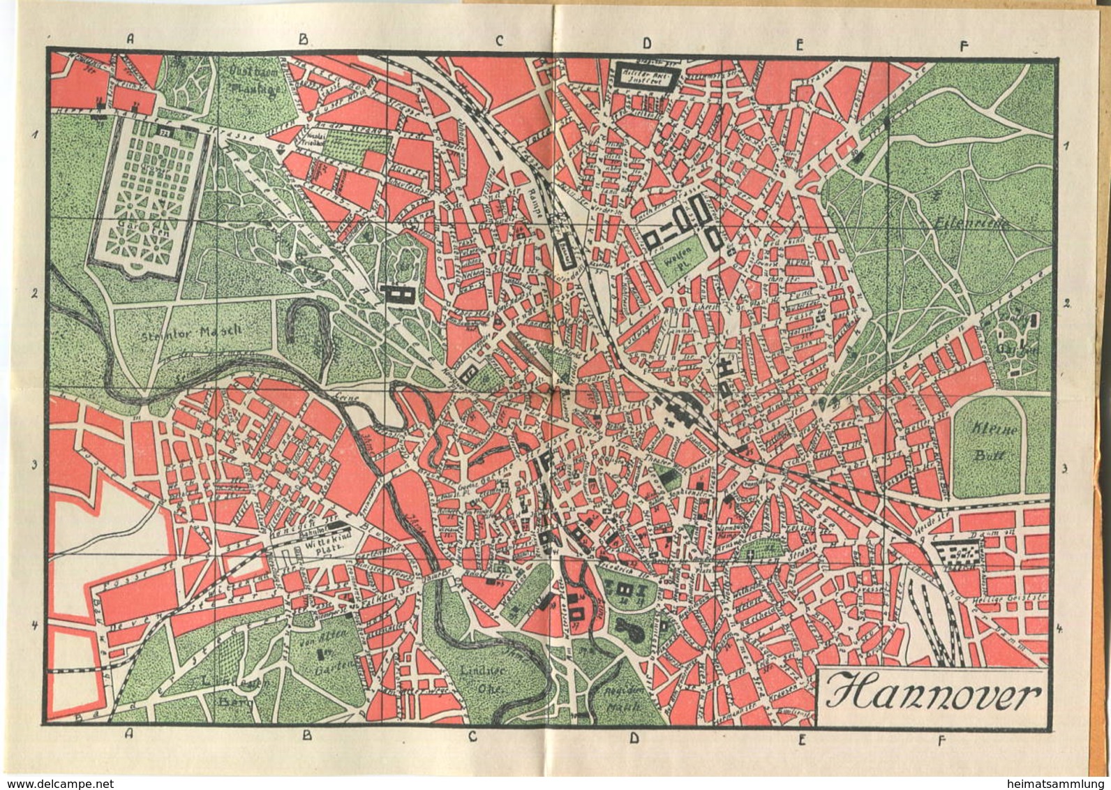 Miniatur-Bibliothek Nr. 1114 - Reiseführer Hannover Mit Farbigem Plan - 8cm X 12cm - 38 Seiten Ca. 1910 - Verlag Für Kun - Other & Unclassified