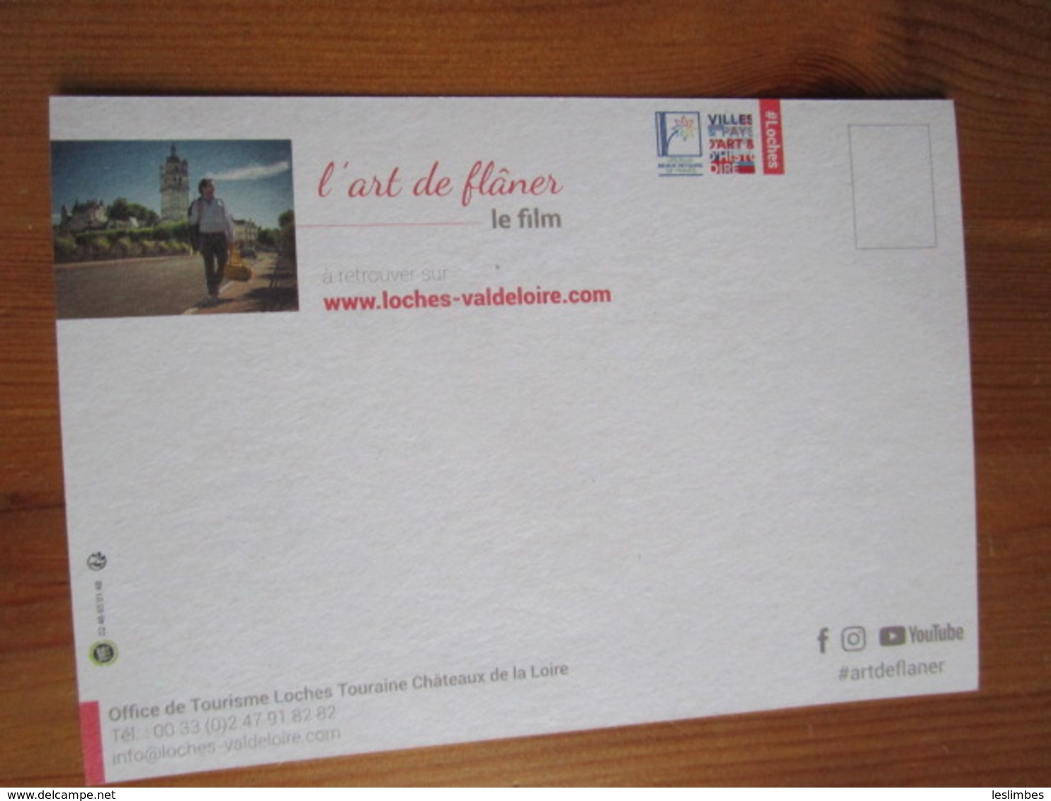 Donjon. L'art De Flaner. Carte Postale Publicitaire D'office Du Tourisme A Loches, 2018 - Loches