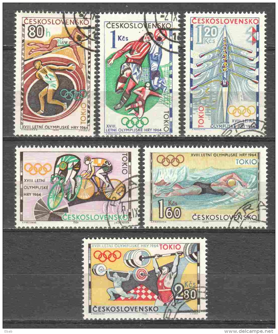 Czechoslowakia 1964 Mi 1488-1493 Canceled SPORTS OLYMPICS - Gebraucht