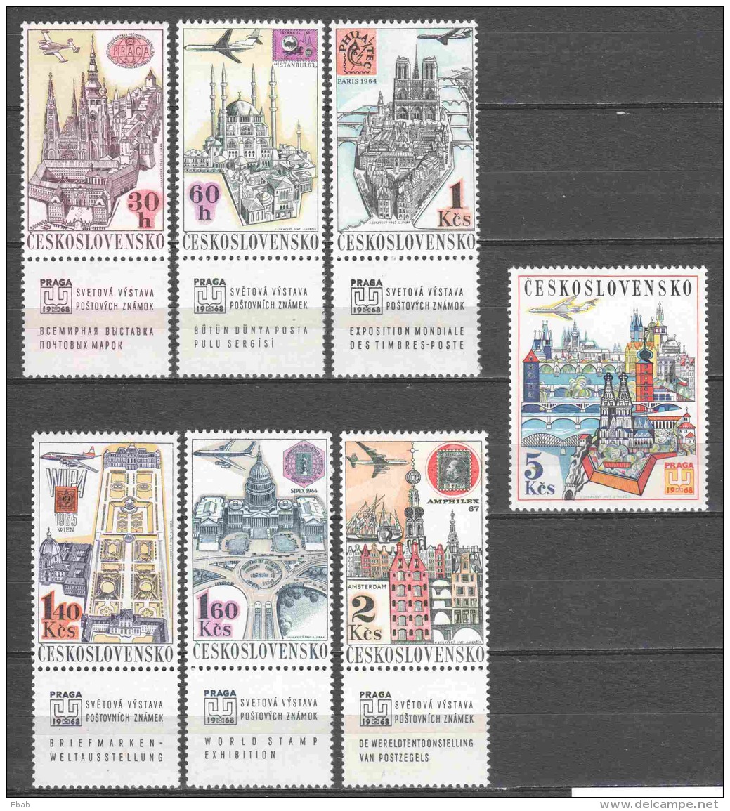 Czechoslowakia 1967 Mi 1738-1744 MNH AIRPLANES - Ungebraucht