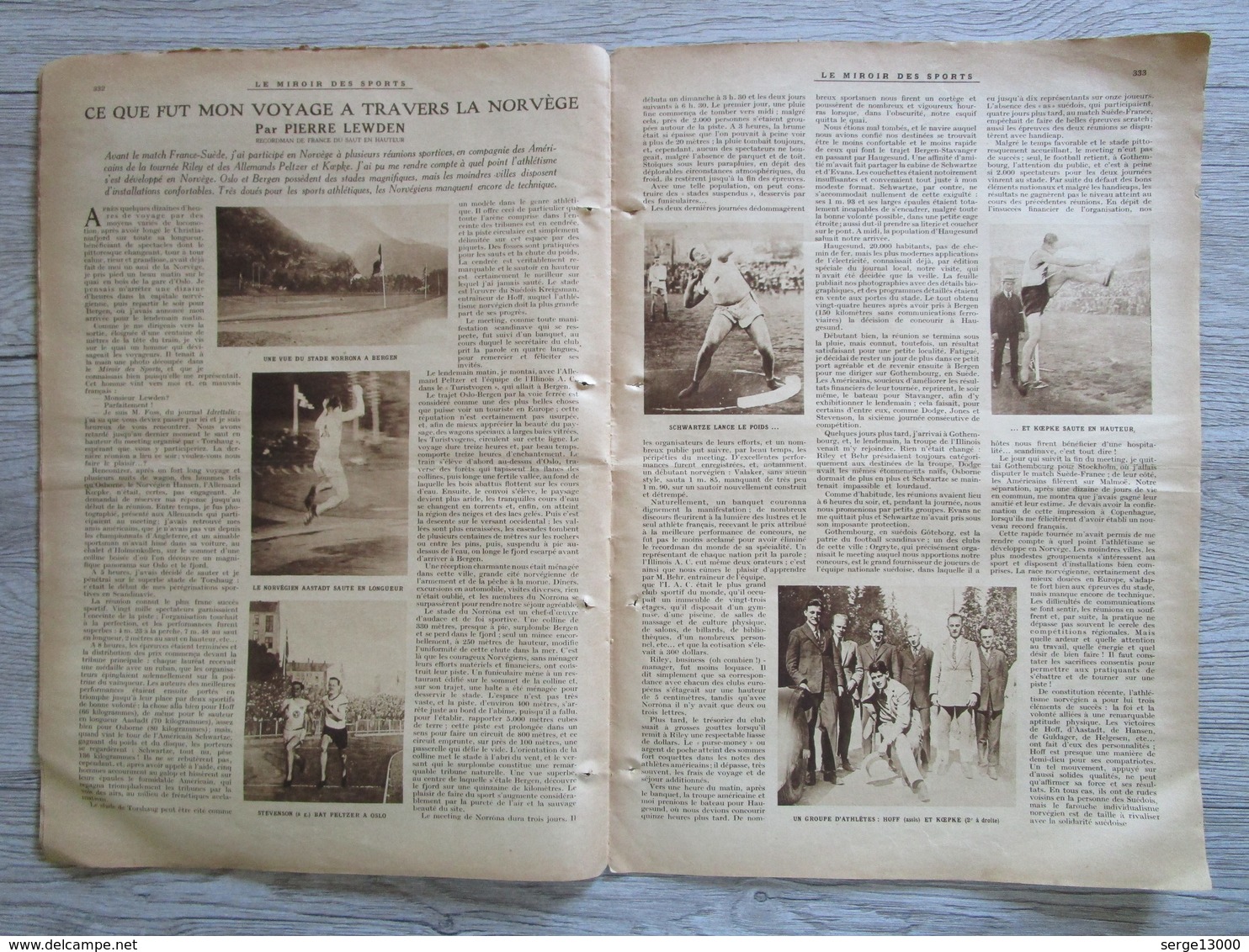 LE MIROIR DES SPORTS 1925 Rugby Dax Hélicoptere Basket Nage traversée Manche Vélo Alpiniste Football Paris ........