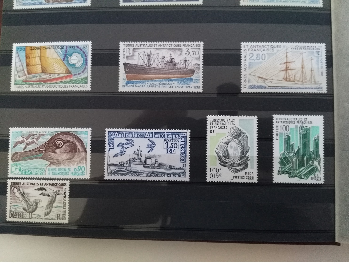 Album timbres oblitérés France et colonies (dont Terre Australes et Antarctiques Françaises Neuf)