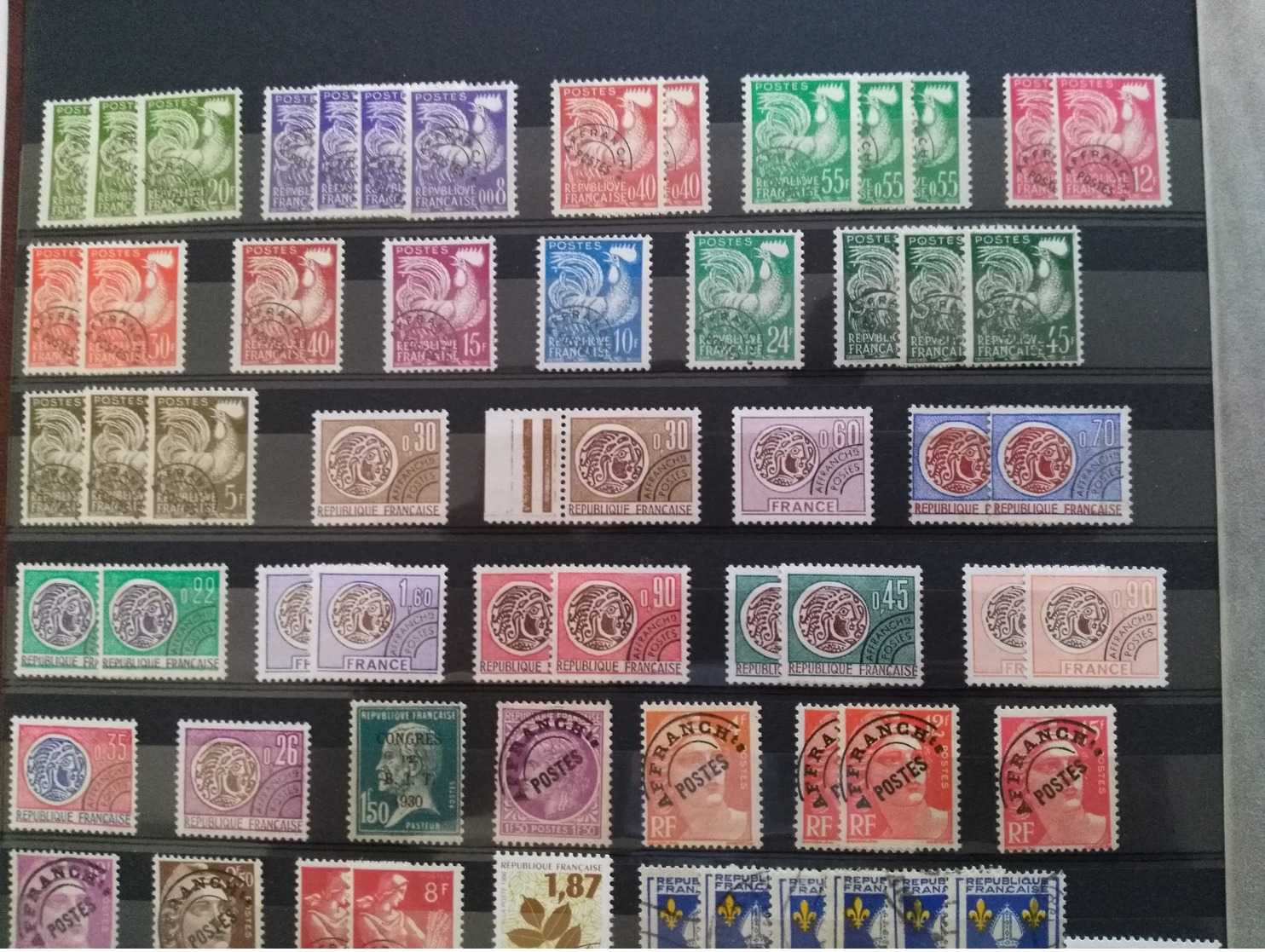 Album timbres oblitérés France et colonies (dont Terre Australes et Antarctiques Françaises Neuf)