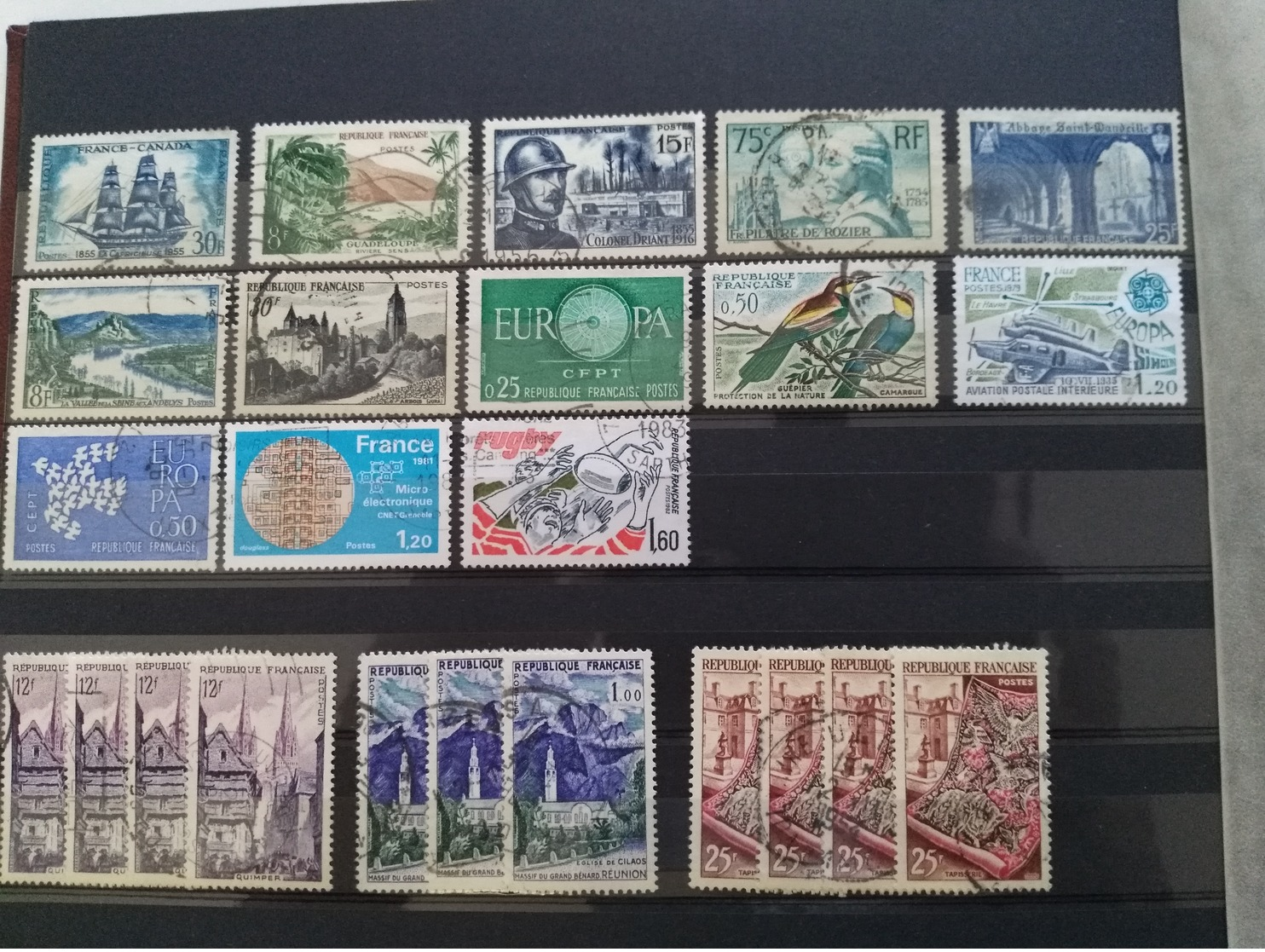 Album timbres oblitérés France et colonies (dont Terre Australes et Antarctiques Françaises Neuf)