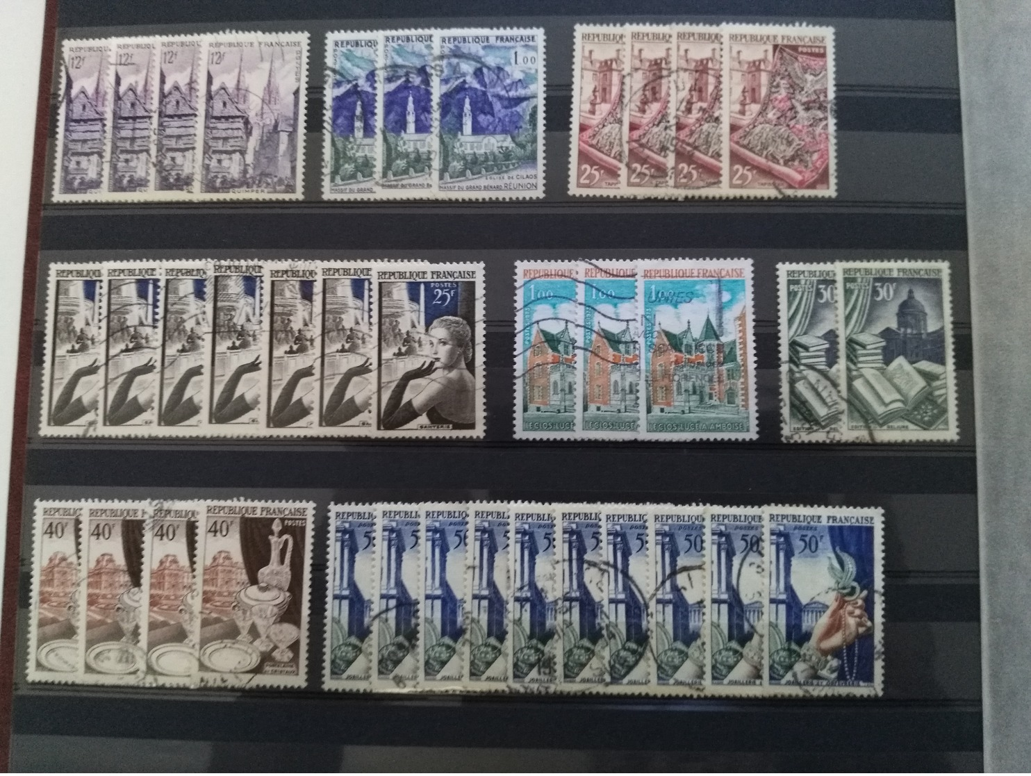 Album timbres oblitérés France et colonies (dont Terre Australes et Antarctiques Françaises Neuf)