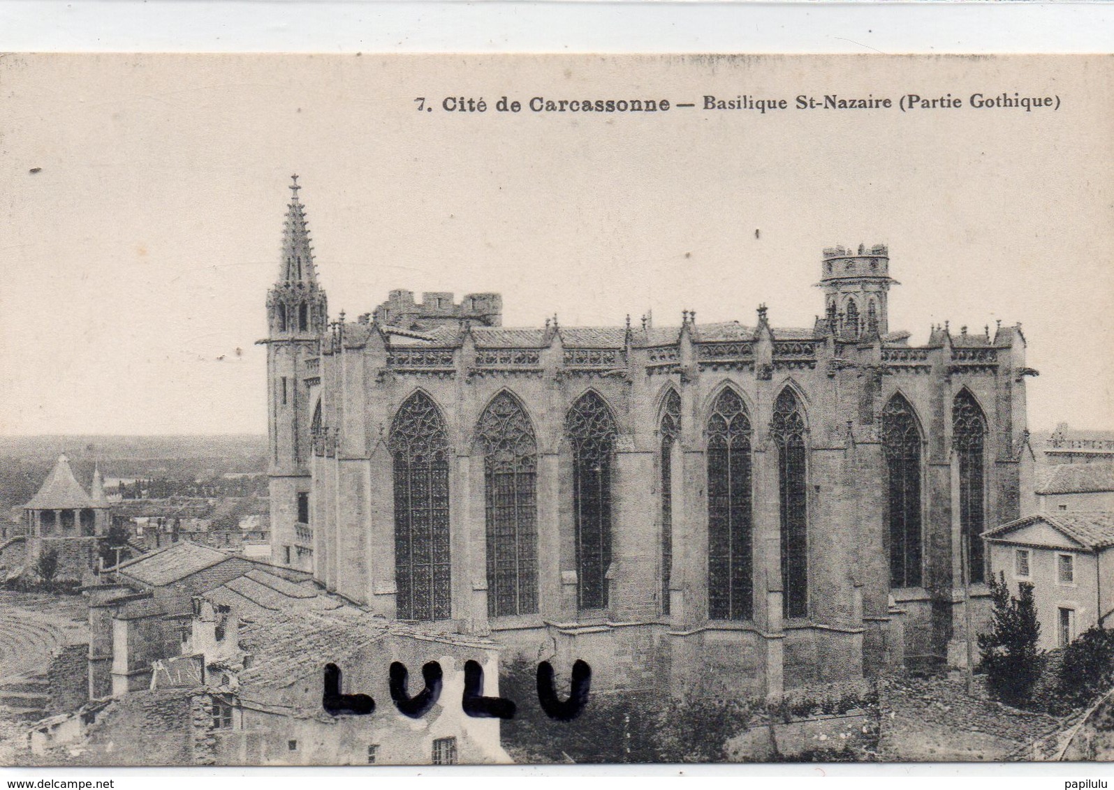 DEPT 11 : édit. H Basuyau N° 7 : Cité De Carcassonne Basilique Saint Nazaire Partie Gothique - Carcassonne