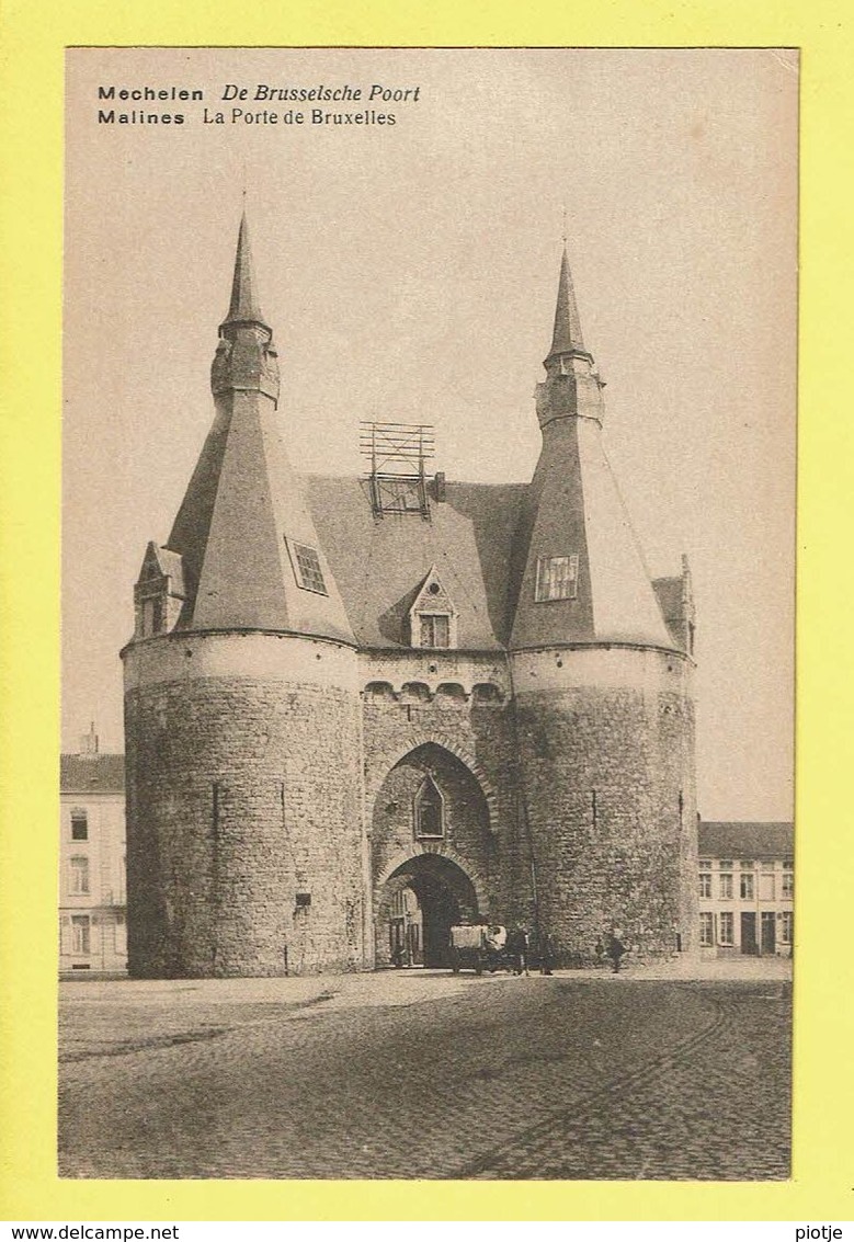 * Mechelen - Malines (Antwerpen) * (Uitg Van Den Wyngaert, Onder Den Toren) Brusselse Poort, Porte De Bruxelles, Rare - Malines